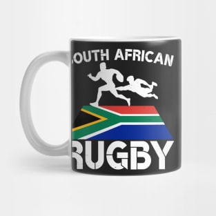 South Africa Flag Rugby Field Mug